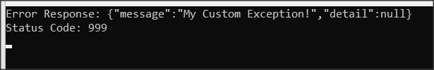 Error response