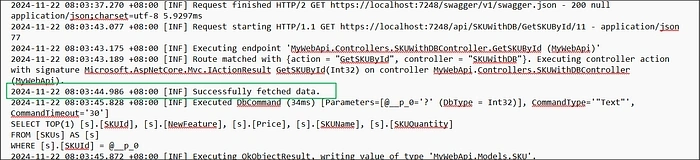Fetched data