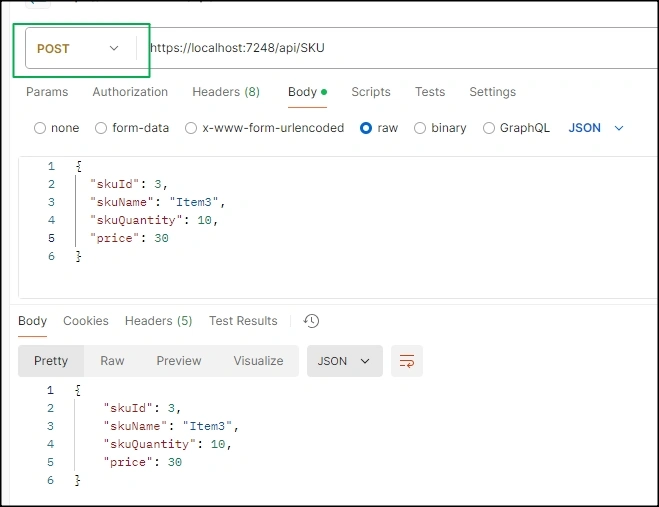 Defining HTTP POST method