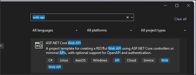 Create Simple Web API project