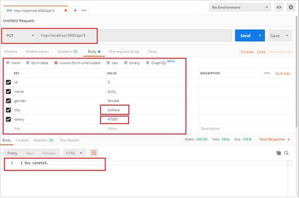 Web API Using NodeJS+Express+MySql