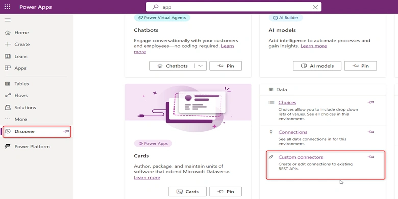 Web API Using Power Apps Custom Connector