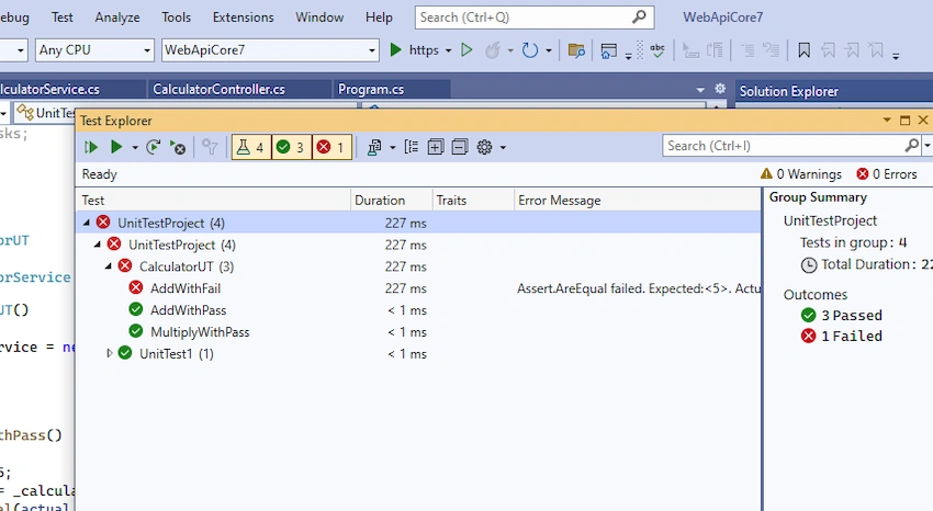 WebAPI Unit Testing with MSTest Project in .Net 7