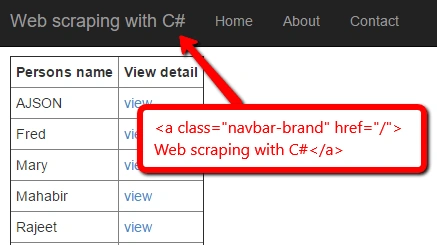 Hello world of web-scrape