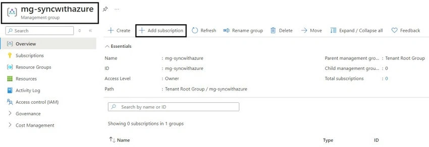 Add Subscription