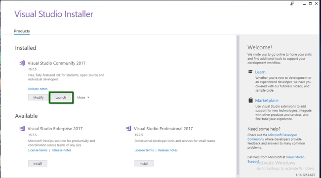 Visual Studio Installer