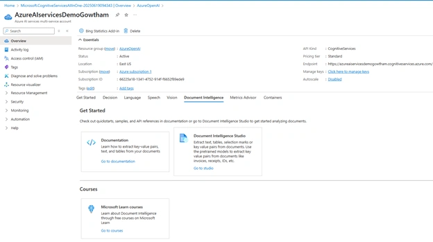 Azure AI Document Inteligence
