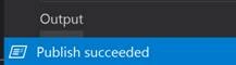 Azure functions publish success
