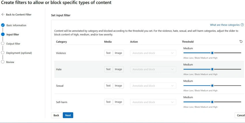 Input filters