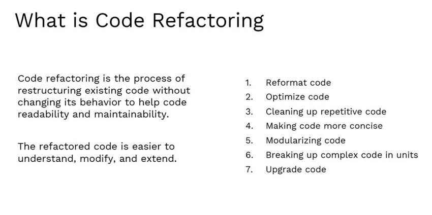 What is code refactoring