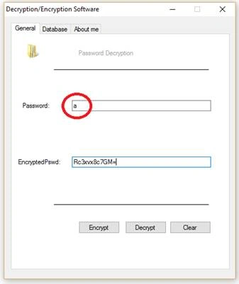 decrypted password