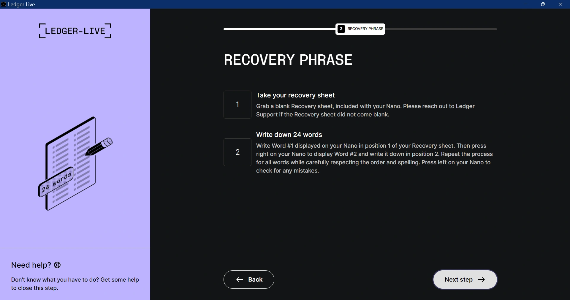 Ledger Nano Recovery Phrase