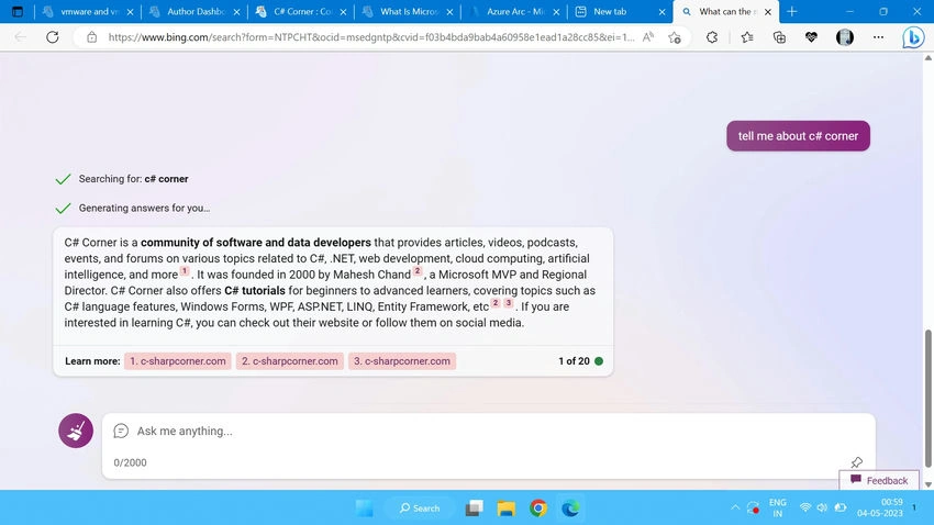 Microsoft Bing AI Chatbot