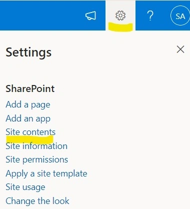 Site content