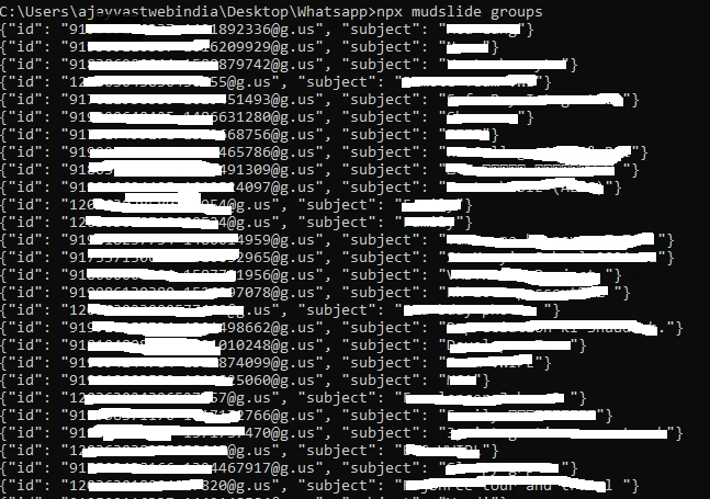WhatsApp Message Using CommandLine