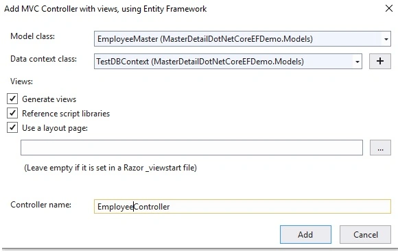 Simple Scaffolding CRUD Operations In ASP.NET Core Using EF Core DB First Approach
