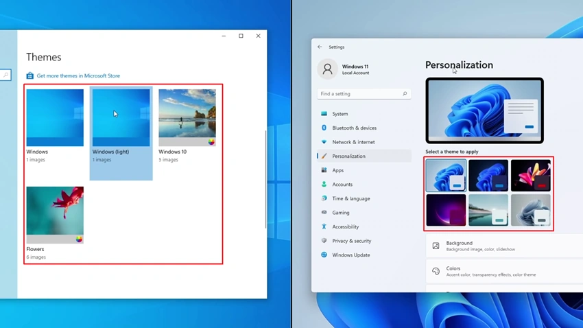 Windows 10 vs Windows 11