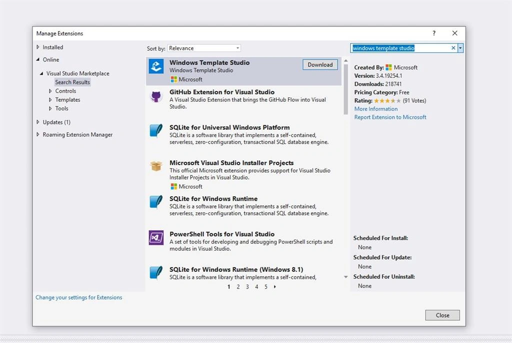 Windows Template Studio For UWP Devloper