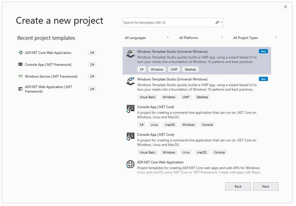Windows Template Studio