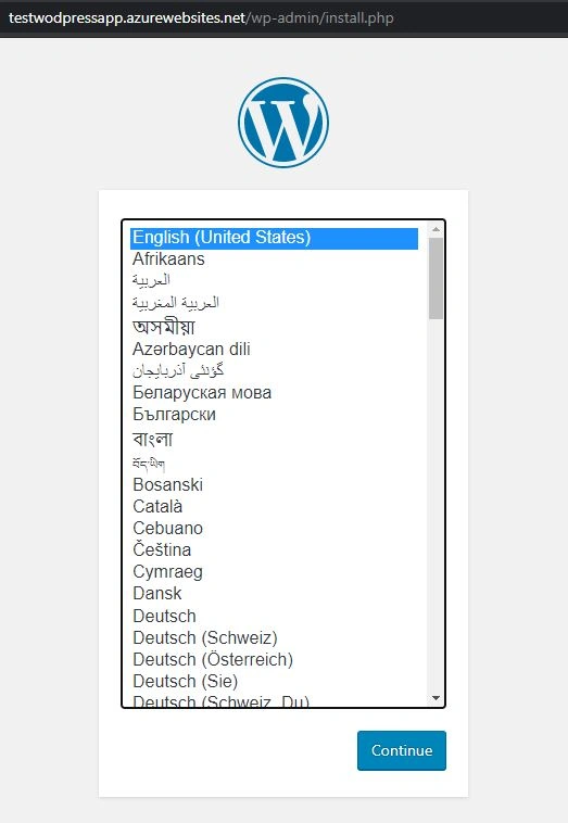 WordPress on Azure
