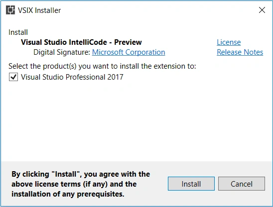 Work with AI-assisted IntelliCode in VS 2017 and VS Code