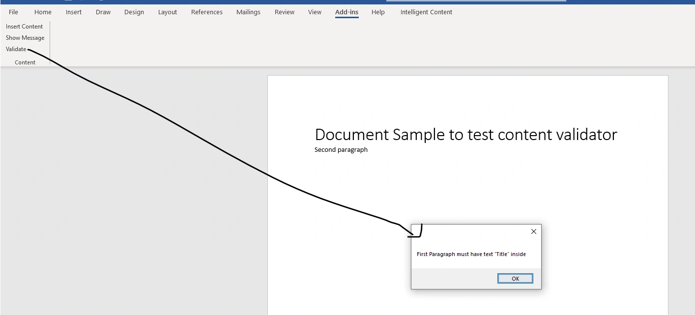 Microsoft Word Content Using VSTO Add-In