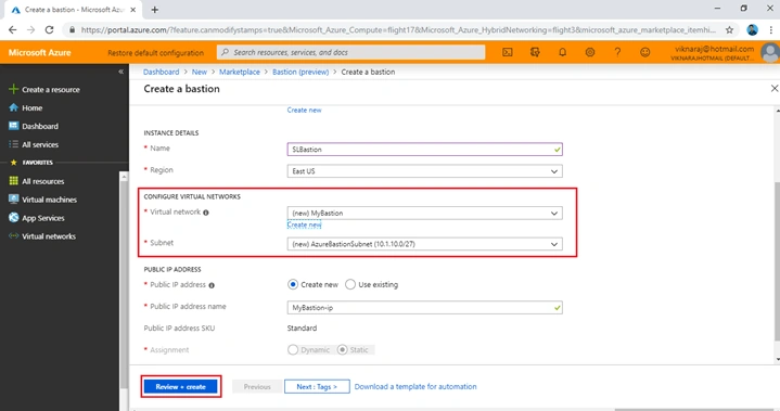 Azure Bastion (Preview) Service