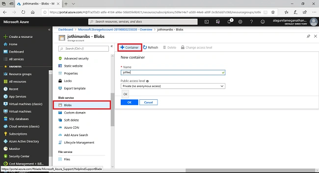 Working With Azure Blob Storage