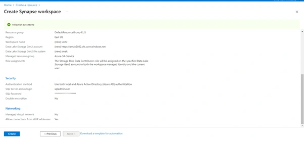 Working With Azure Synapse Analytics Service Using Azure Cloud Portal