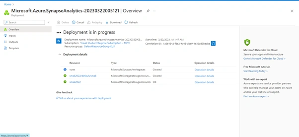 Working With Azure Synapse Analytics Service Using Azure Cloud Portal