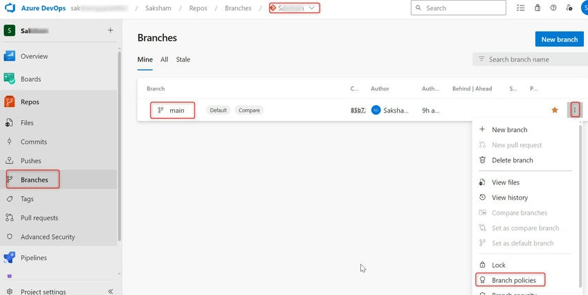 Azure DevOps project