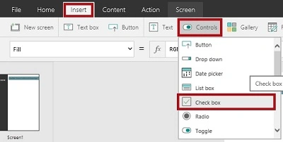 CheckBox control