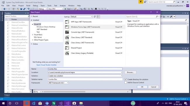Using ComboBox In Windows Forms