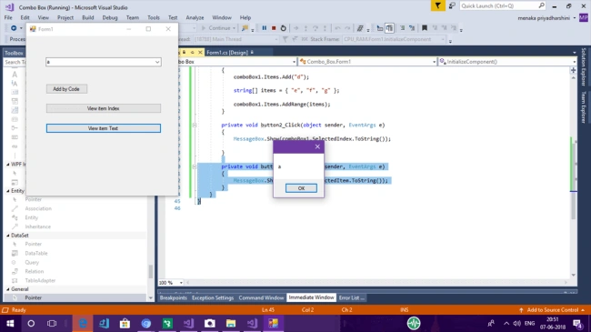 Using ComboBox In Windows Forms