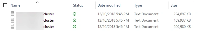 Cluster Logs