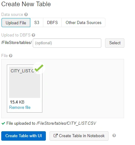CSV file