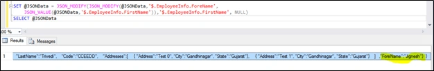 JSON_MODIFY in SQL Server 2016