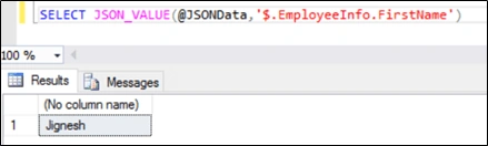 JSON_VALUE in SQL Server 2016
