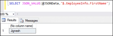 JSON_VALUE in SQL Server 2016