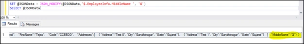 JSON_MODIFY in SQL Server 2016