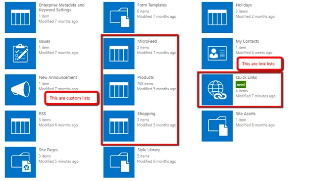 Working With Link Lists In SharePoint