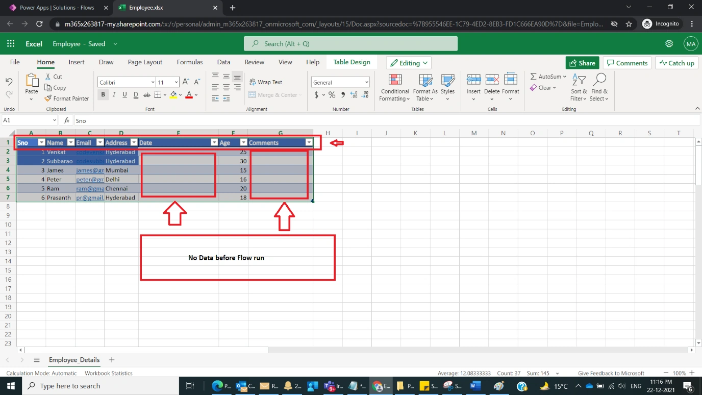 Working With List Rows Present in Excel Table OneDrive in Power Automate Figure 8