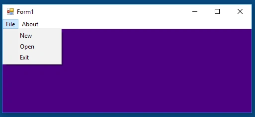 C# Menu