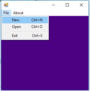 c# menu