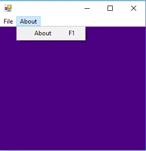 C# Menu