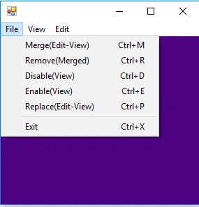 c# menu