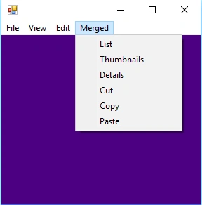 c# menu