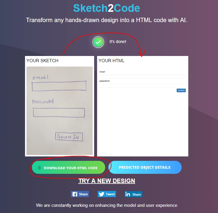 Microsoft Sketch 2 Code