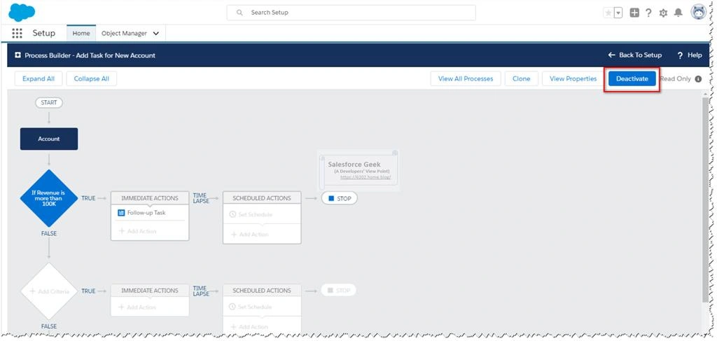 Working With Salesforce Process Builder