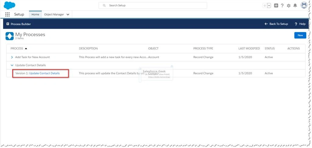 Working With Salesforce Process Builder
